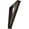 Ekena Millwork Traditional Wrought Iron Bracket, (Triple center brace), Antiqued Brass 2"W x 7 1/2"D x 10"H BKTM02X07X10TTRABS - alternate 1